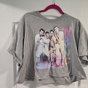 (Bundle Me!) Gray NSYNC Cropped T-Shirt